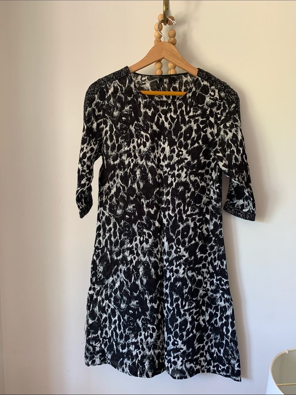Black and White Animal Print Dress